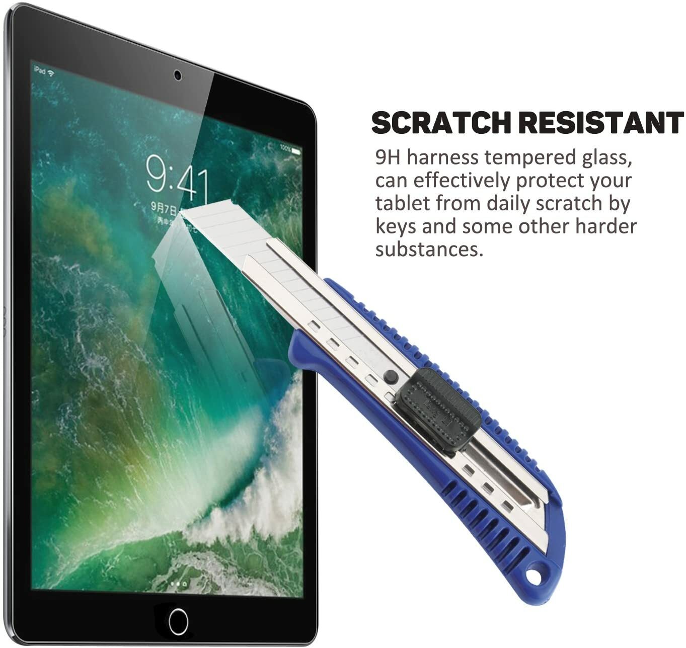For Apple iPad 9th Gen 10.2"  Full Coverage Tempered Glass Screen Protector