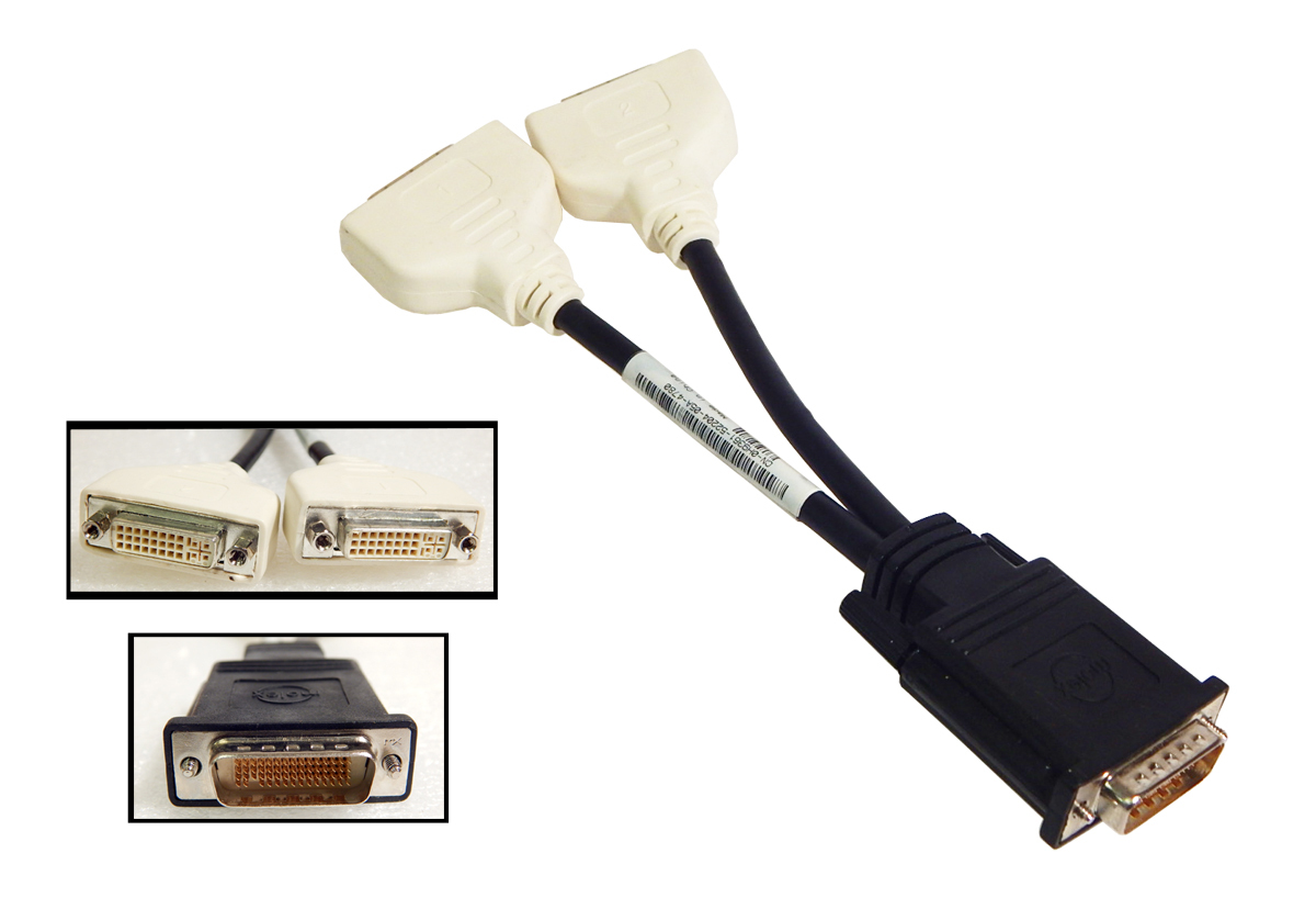 NEW Dell DMS-59 to Dual DVI Y Splitter Cable H9361 0H9361