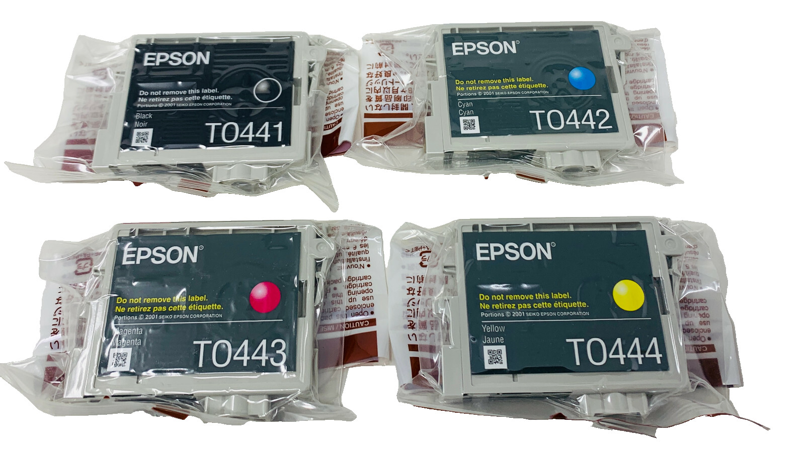 EPSON T0441 T0442 T0443 T0444 GENUINE 4 COLOR STYLUS C64/C66/C84/C86/CX6400