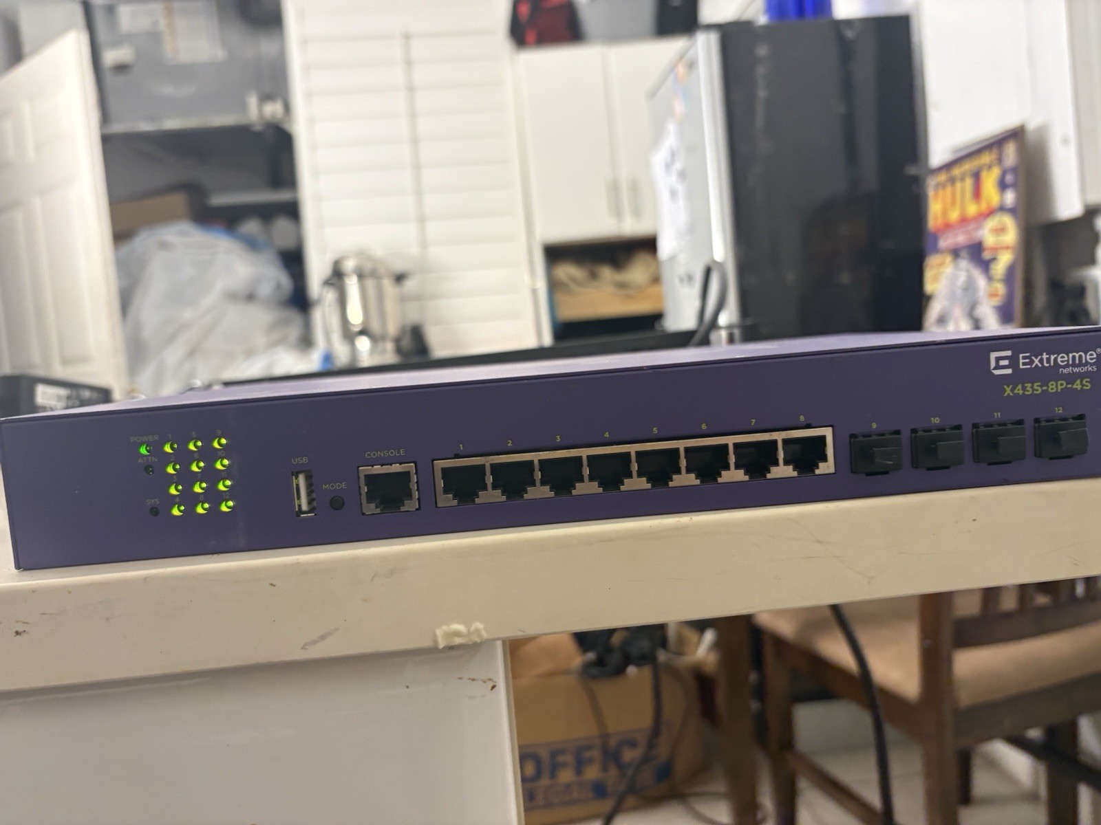 Extreme Networks X435-8P-4S PoE Switch 8-Port + 4 SFP Tested Power On