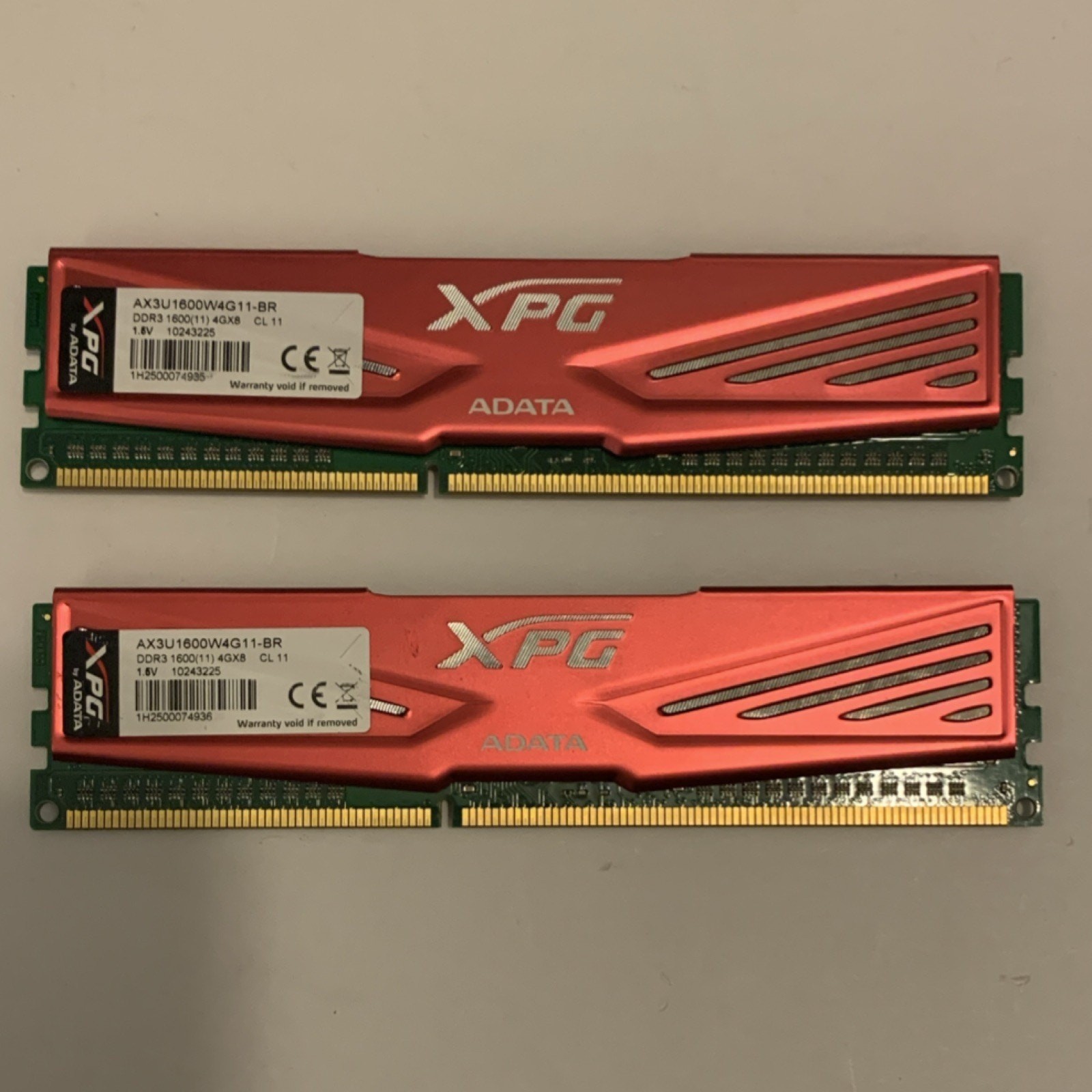ADATA XPG DDR3 SDRAM DIMM 8GB (2x4GB) 1600MHz 240-Pin AX3U1600W4G11-BR