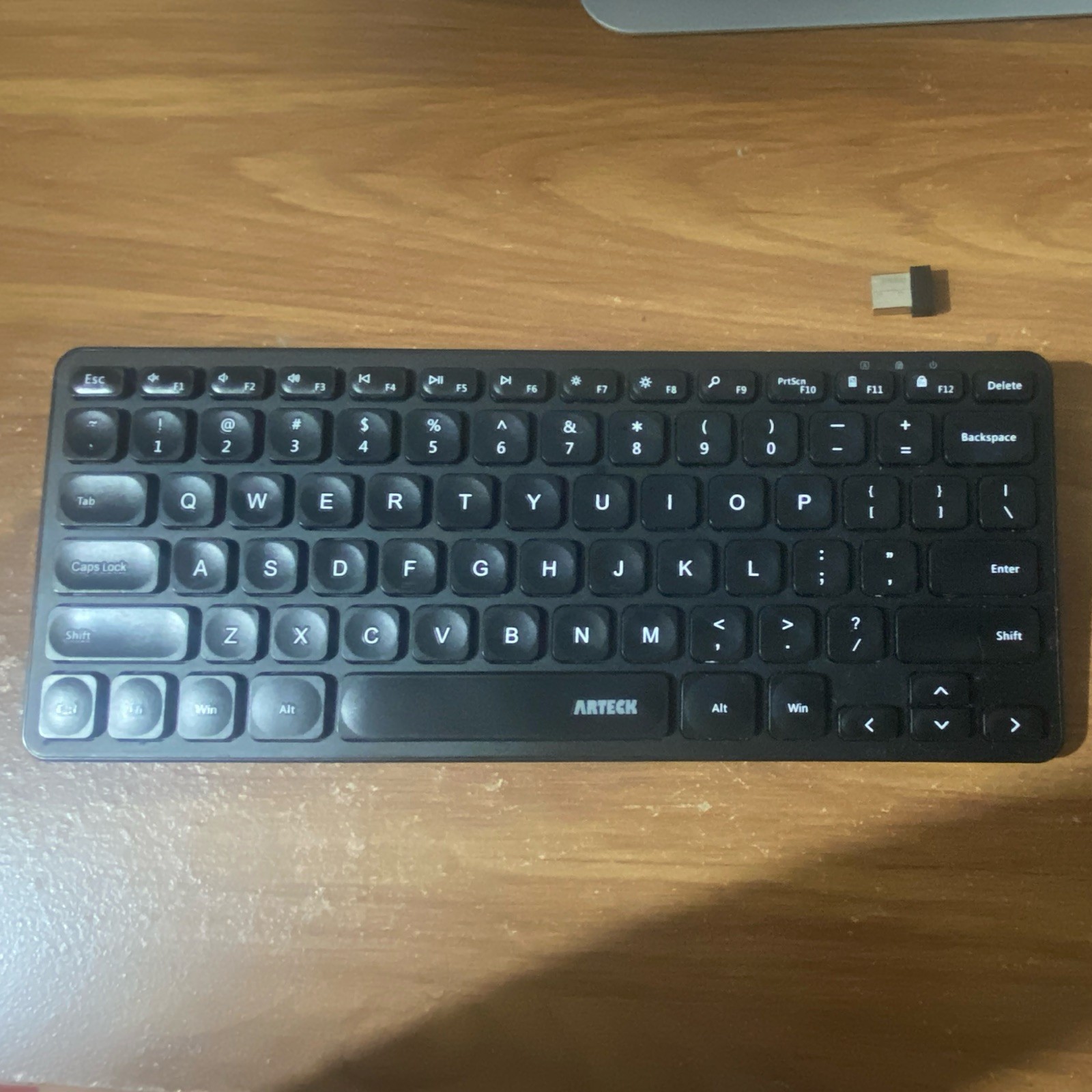 Arteck HW305 Compact Wireless USB Keyboard w/ Receiver, Function Keys, Black
