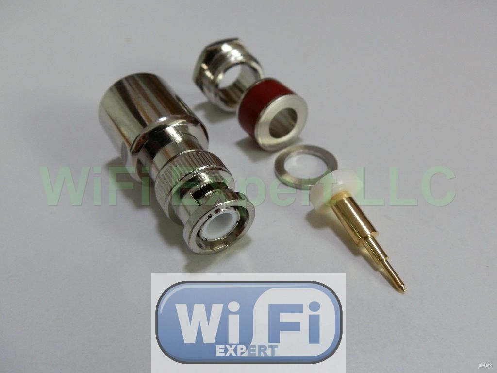BNC Male Clamp RG8 LMR400 RG213 RG165 7D-FB RF Coax Connector Ships from USA