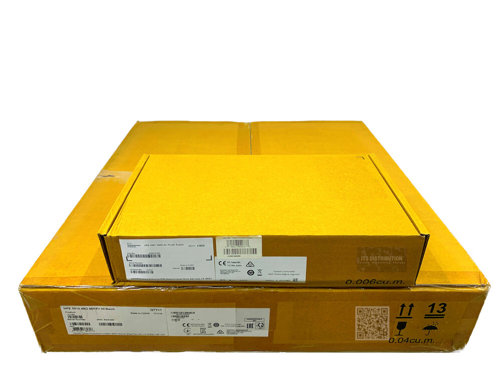JH146A I Brand New HPE 5510 48G 4SFP+ HI 1-Slot Switch + JD362B Power Supply