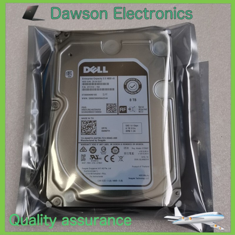 DELL 0M40TH M40TH ST8000NM0185 8TB 512e SAS 7200RPM 256MB 12Gb/s 3.5 Hard DriveA
