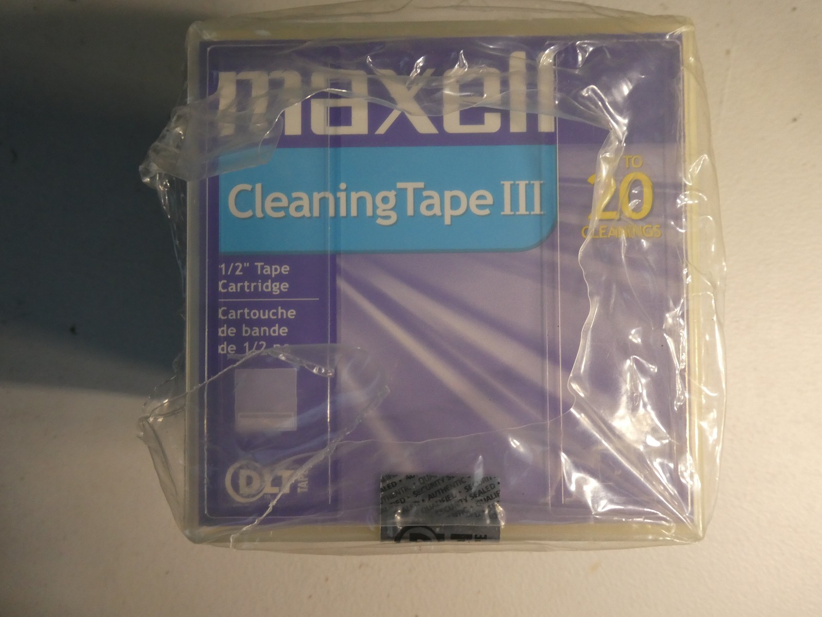 🍀 NEW SEALED Maxell 183770 DLT Cleaning Tape III 1/2" 20 Cleanings LOT AVAILAB