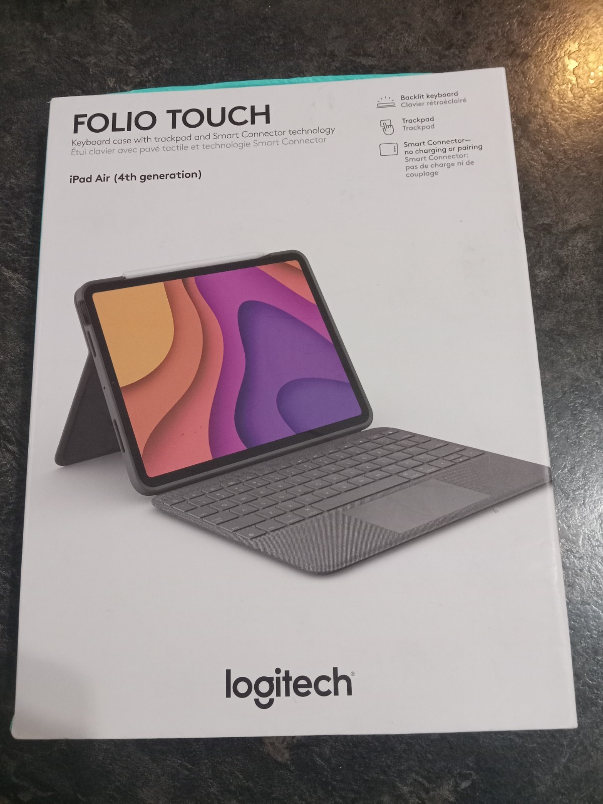 Logitech Folio Touch Keyboard Case for Apple iPad Air 4th Gray
