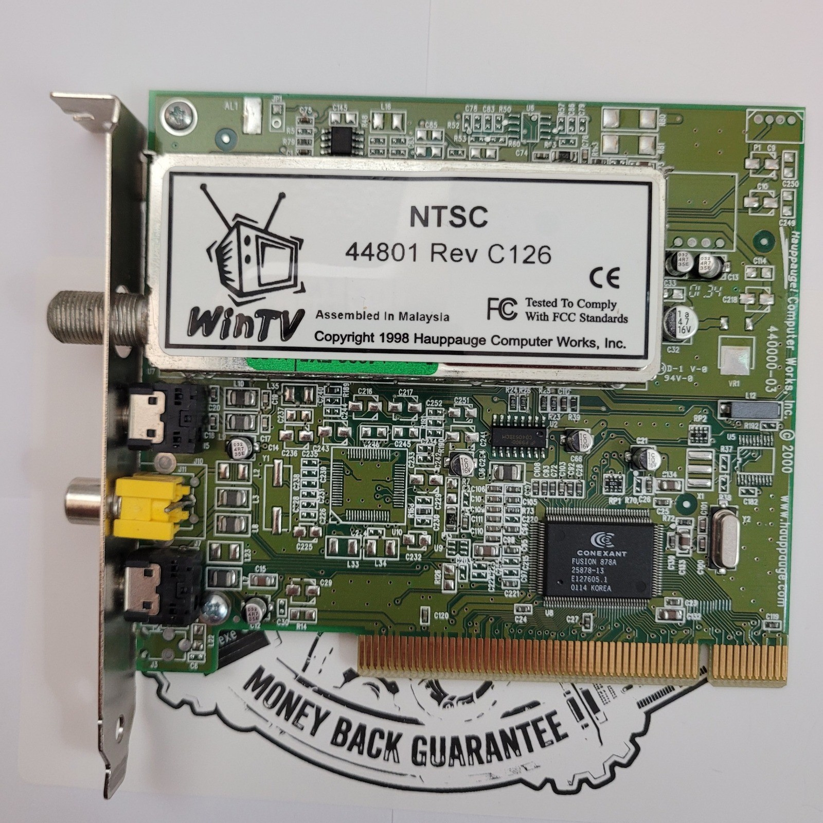 Hauppauge WinTV 44801 Rev C126 PCI TV Tuner Video Capture Card Conexant 878A