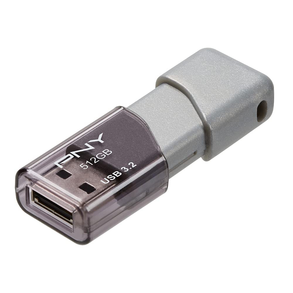 PNY 512GB Turbo Attaché 3 USB 3.2 Flash Drive​ Silver