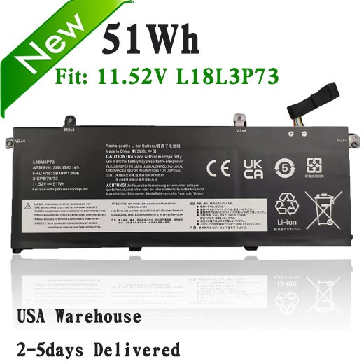 L18C3P72 L18L3P73 L18C3P71 Battery for Lenovo ThinkPad T490 T495 P43S T14 P14s