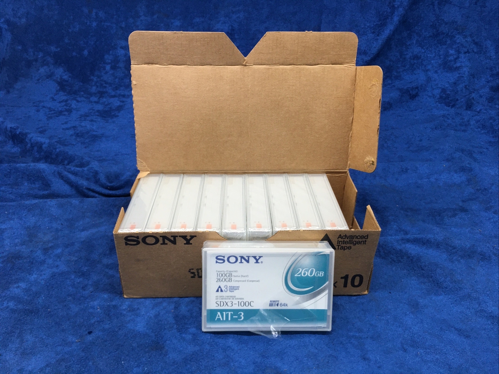x10 SONY Data Tape Cartridge SDX3-100C 260GB AIT-3