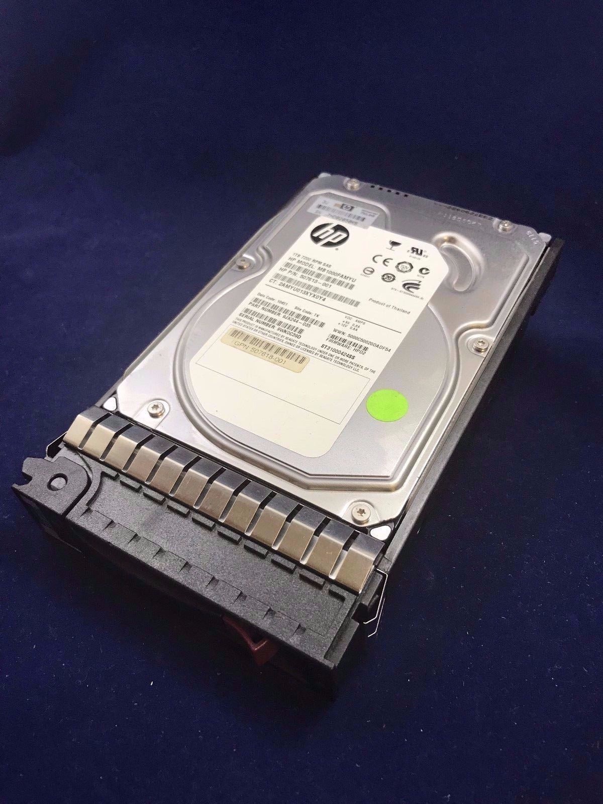 HP 1TB 3.5" Hard Drive 507614-B21 508011-001 6G sas mdl 7.2K LFF 507613-001
