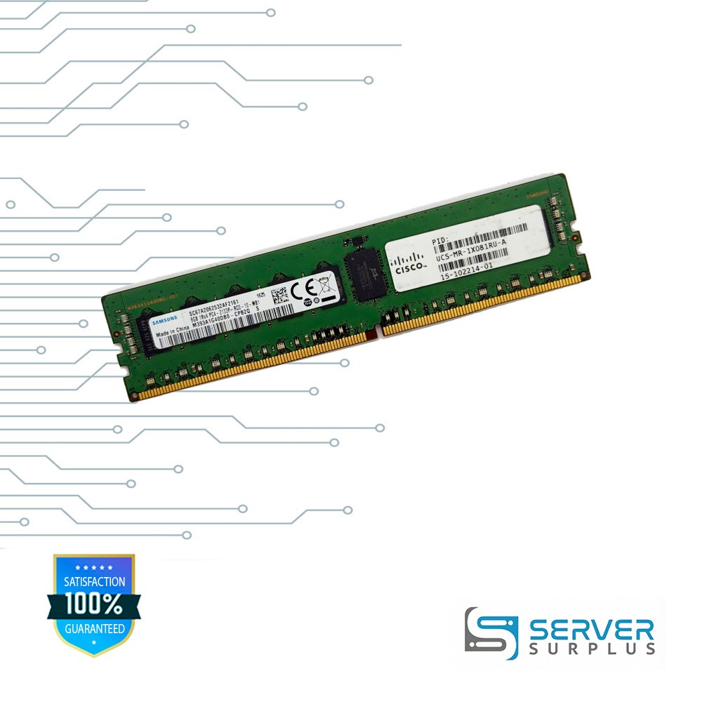 Cisco 8GB DDR4-2133 PC4-17000 1Rx4 ECC REG UCS-MR-1X081RU-A M393A1G40DB0-CPB2Q