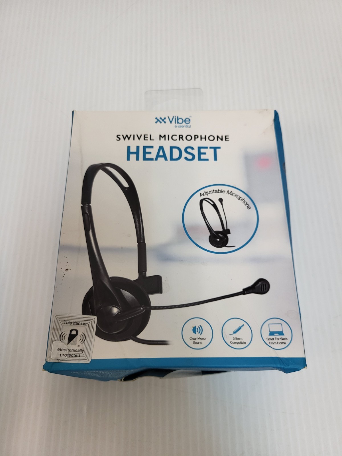 Vibe Swivel Adjustable Microphone Wired Headset 3.5mm For Laptop Office Work