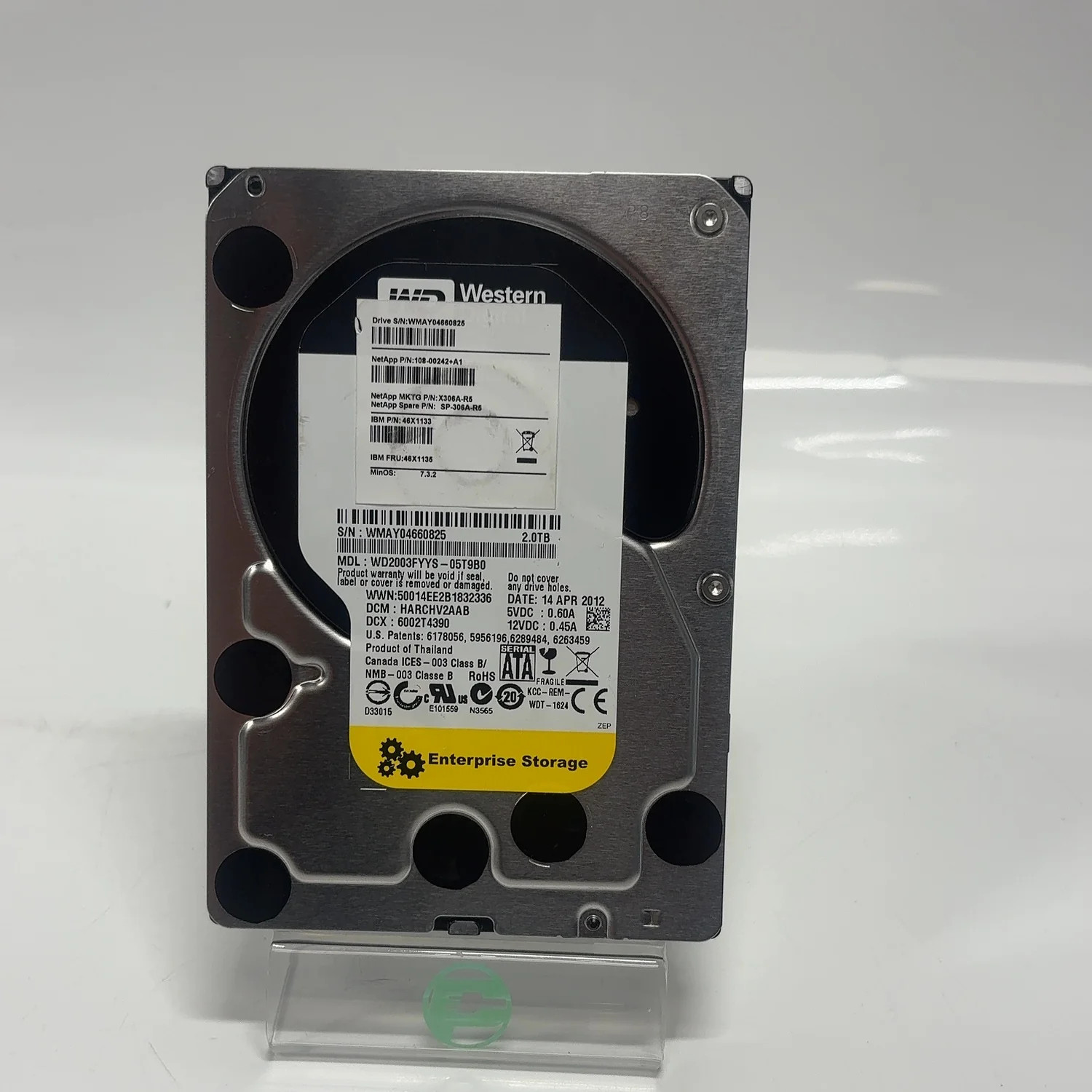 Western Digital WD 3.5" WD2003FYYS-05T9BO 2TB SATA III 6Gbps HDD 108-00242+A1