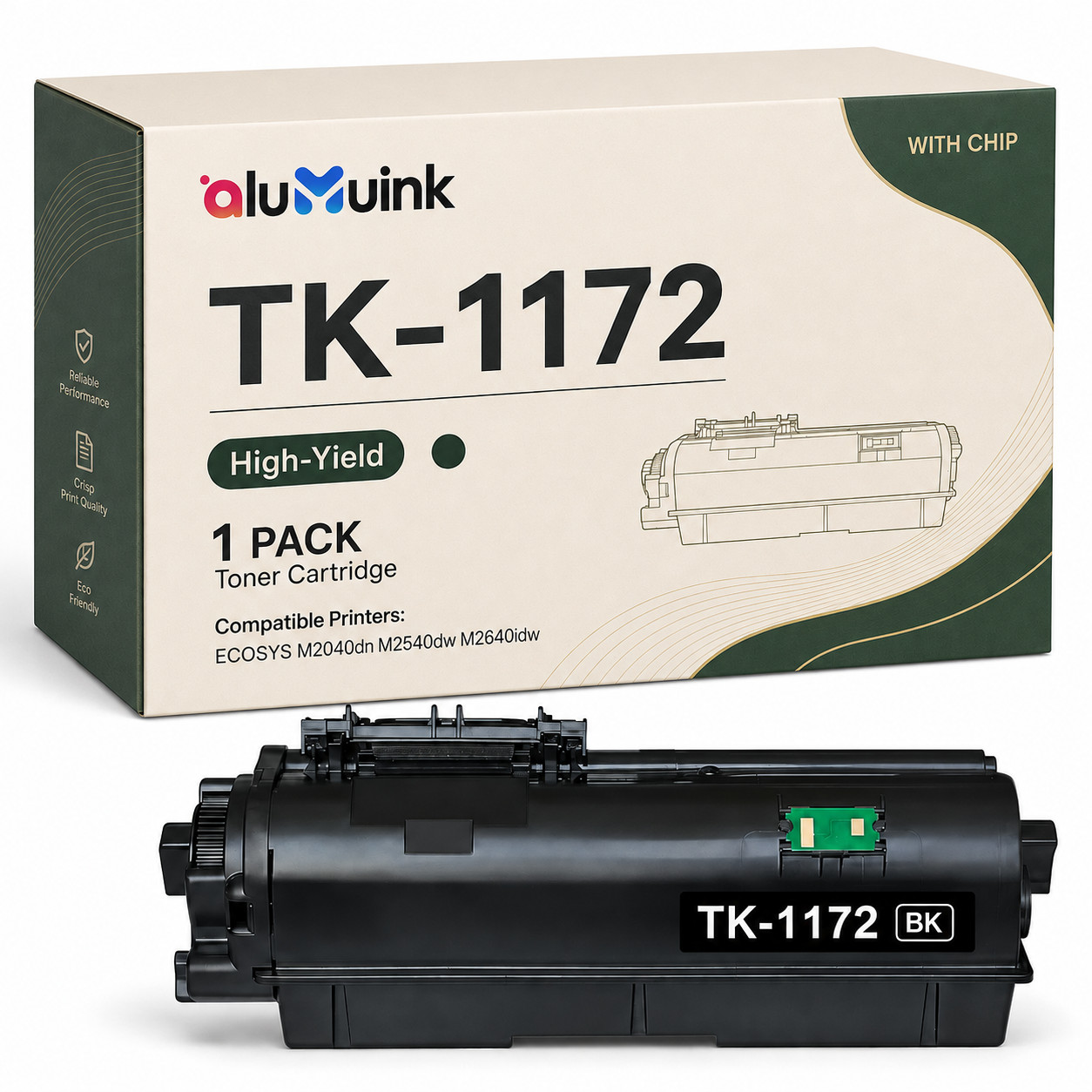 TK-1172  High Yield Toner Cartridge Compatible for M2040dn, M2540d, M2540dw
