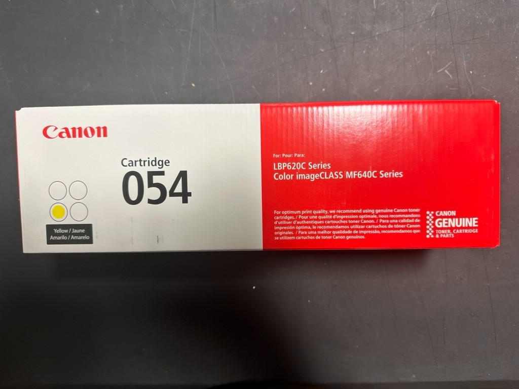 Genuine OEM Canon 054 Yellow Toner Cartridge - New Sealed