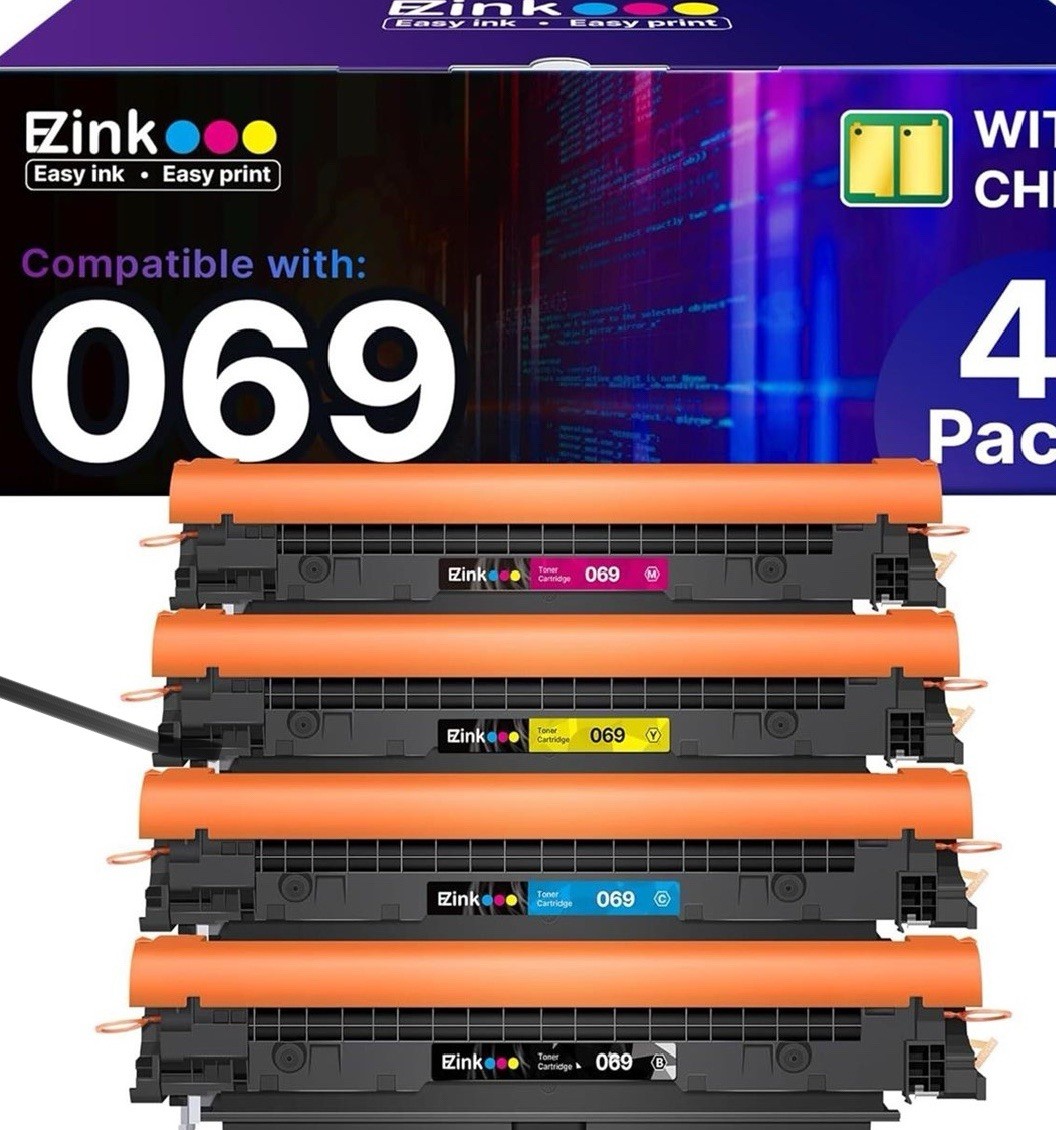 4 Pk CRG-069 Toner Cartridge Ezink 