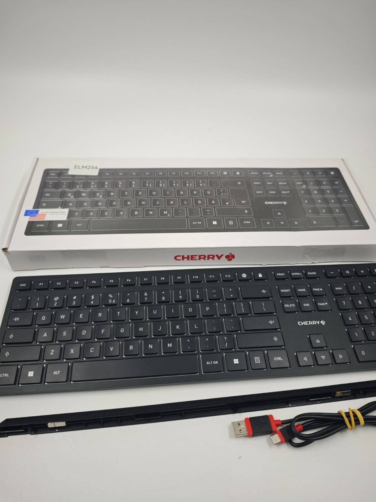 Cherry KW 9100 Slim Wireless Slim Keyboard Black Used