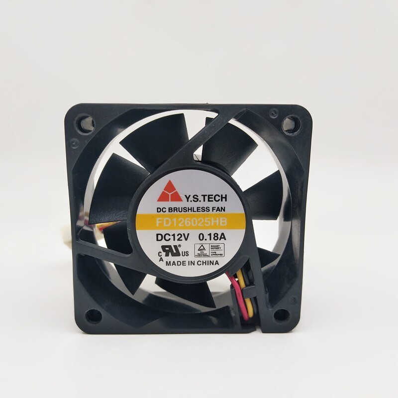 1PCS YEN SUN FD126025HB 12V 0.18A 6025 Dual-Ball Bearing Server Chassis Fan