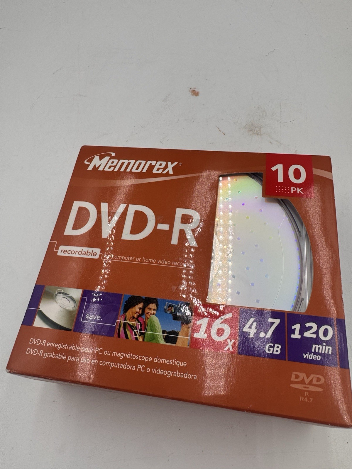 DVD - R Memorex 16X 4.7GB 120Min 10PK Jewel Cases New Unopened