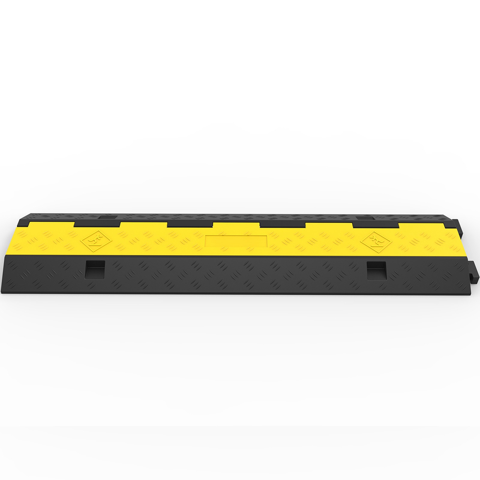 2-Channel Rubber Cable Protector Speed Bump, 3 Pack, 11000lbs Capacity