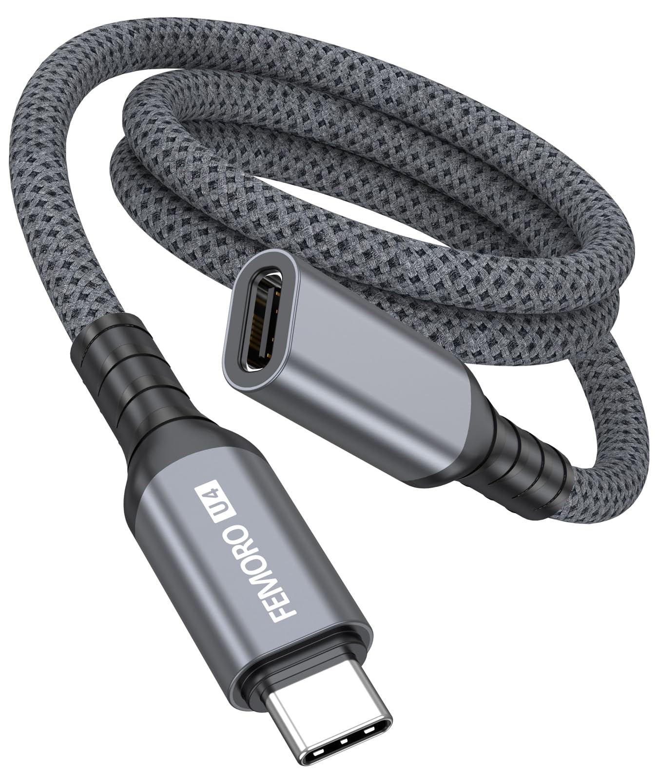 Thunderbolt 4 Extension Cable 3ft, 8K@60Hz/40Gbps/240W USB 4 3 Feet, Grey