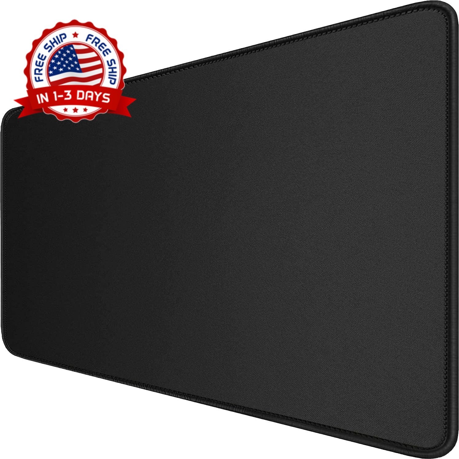 Alfombrilla grande escritorio goma antideslizante impermeable negra 47.3 X 23.6 