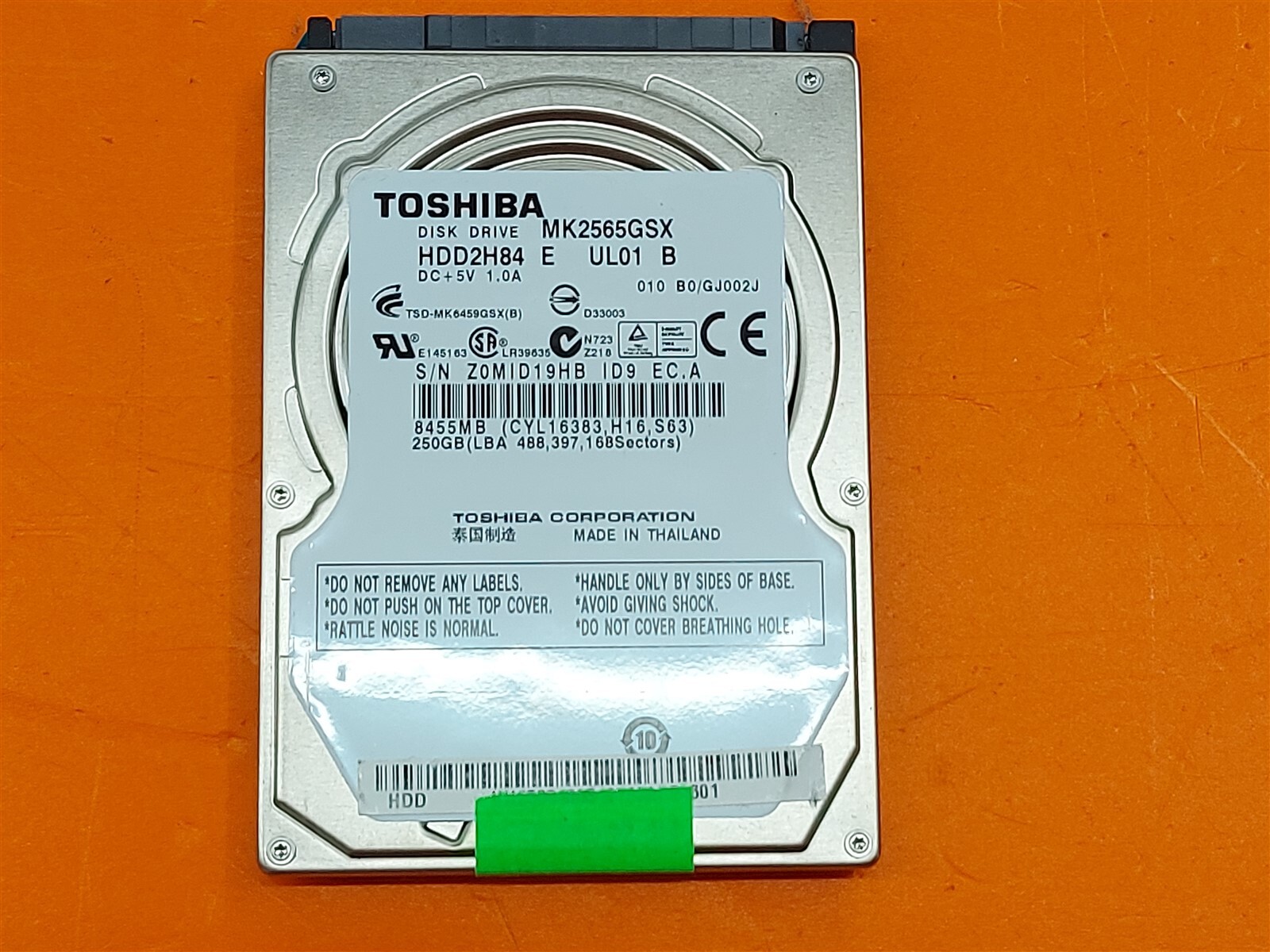 ⭐️⭐️⭐️⭐️⭐️ HDD Hard Drive SATA Laptop 2.5" Toshiba MK2565GSX 250GB