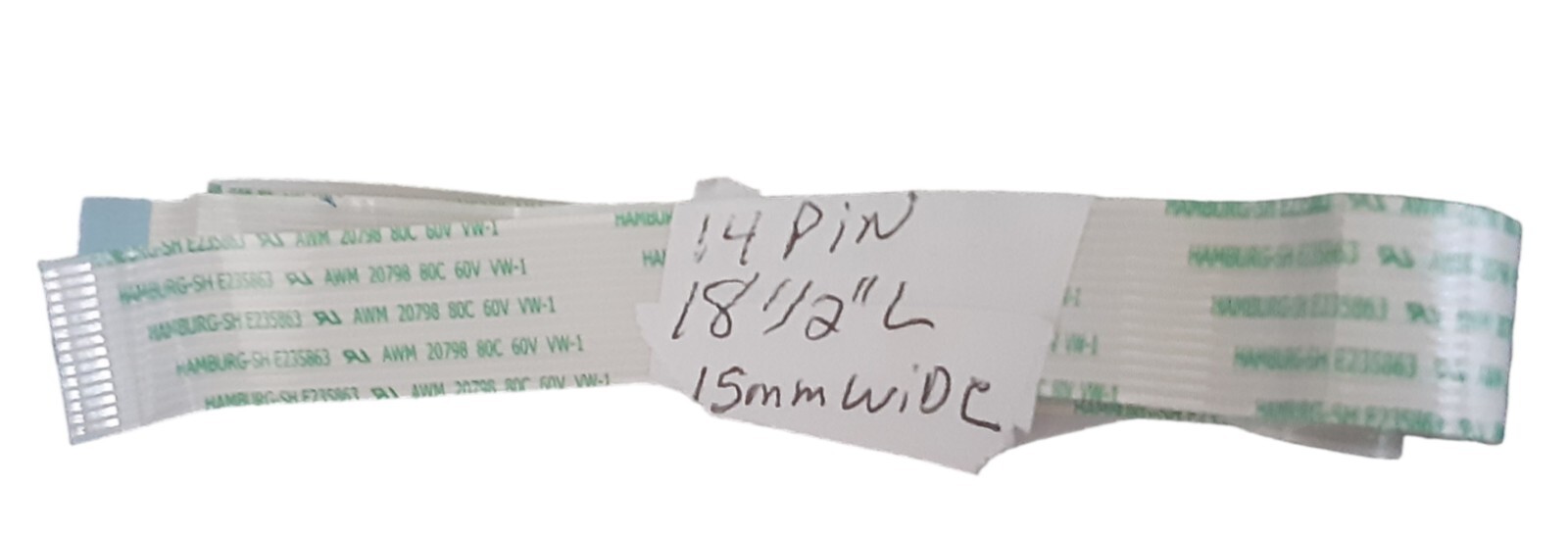 14 Pin HamburgSH E235863 AWM 20798 80C 60V VW-1 (15mm X 18.5") 1.0mm Pitch TypeA
