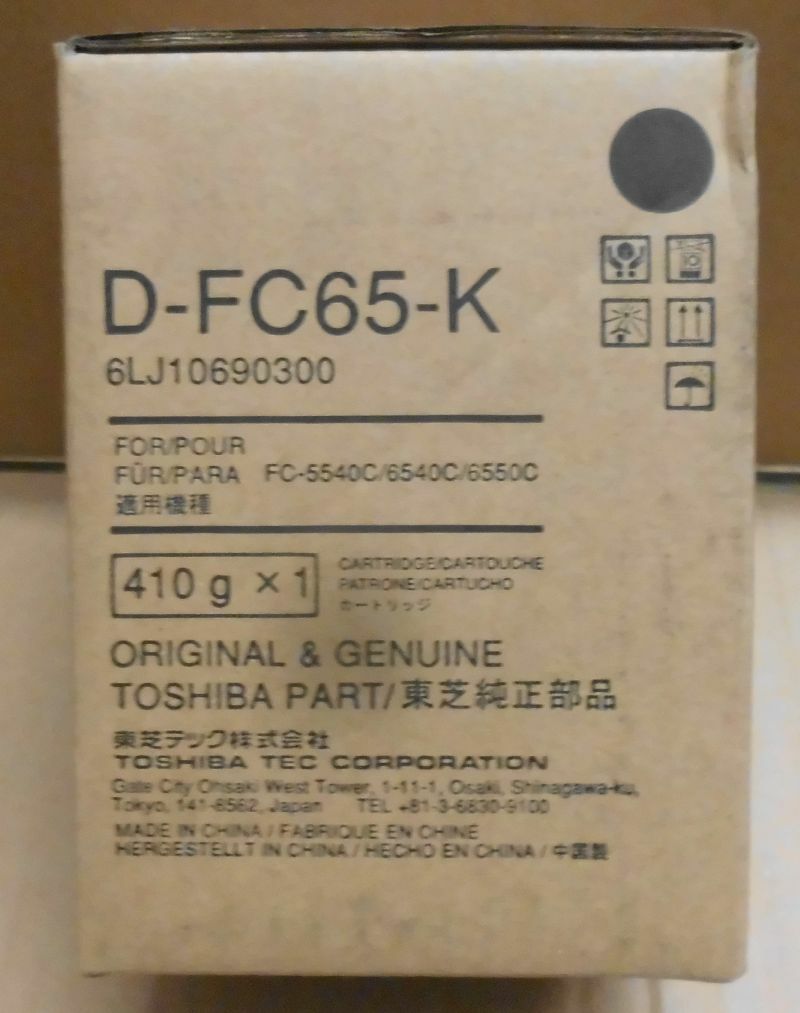 Toshiba D-FC65-K Developer Developer Black for e-STUDIO 5540 6540 6550 ORIGINAL PACKAGING A
