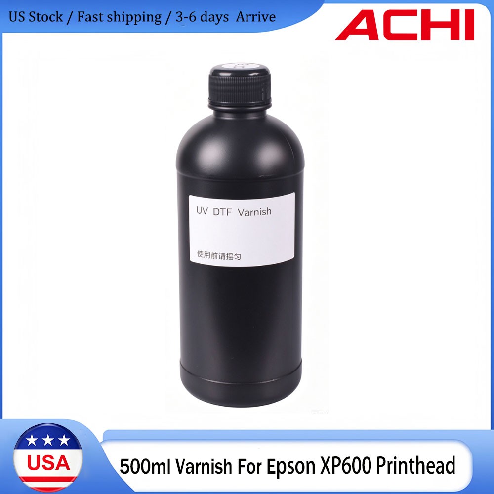 1*500ML UV Varnish Gloss UV Ink For Epson TX800 XP600 Print Head US STOCK