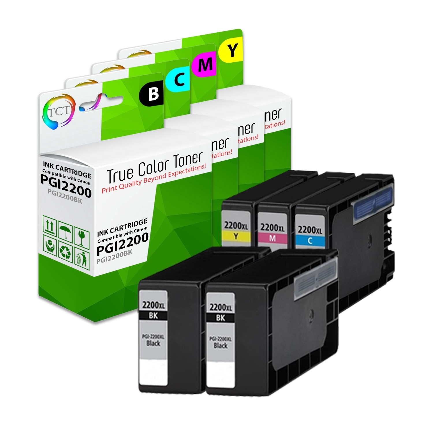 5Pk TCT PGI-2200 HY For Canon Maxify MB5020 iB4020 Compatible Ink Cartridge