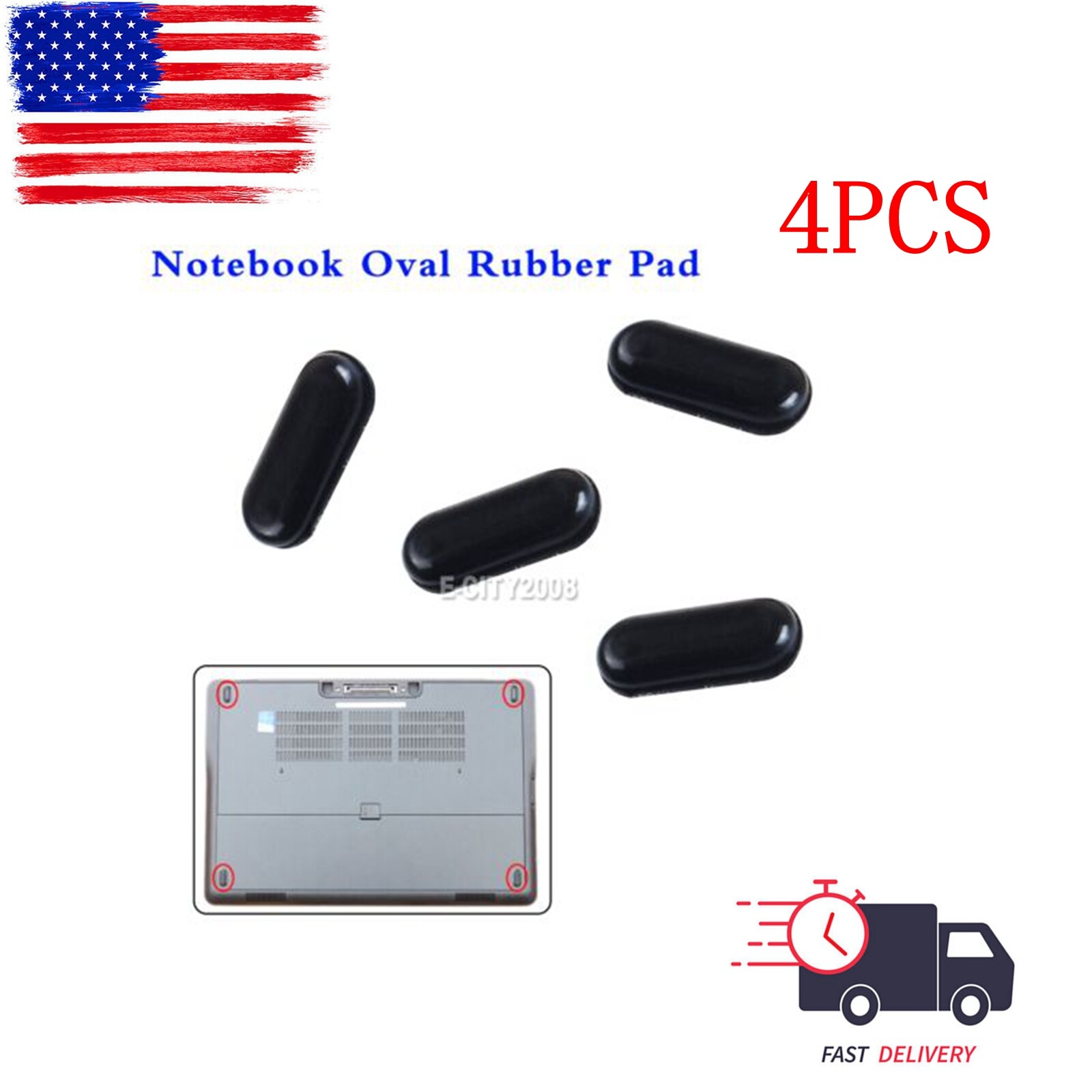 4pcs/set New Rubber Foot Feet For DELL E7440 E7240 E7250 E7450 Bottom Cover Feet