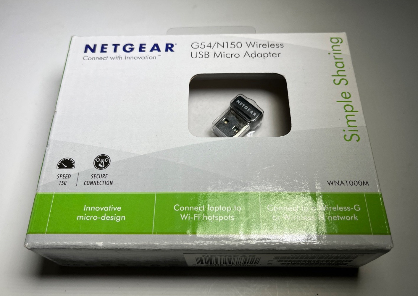 Netgear G54/N150 Wireless USB Micro Adaptor WNA100M-100ENS - New sealed
