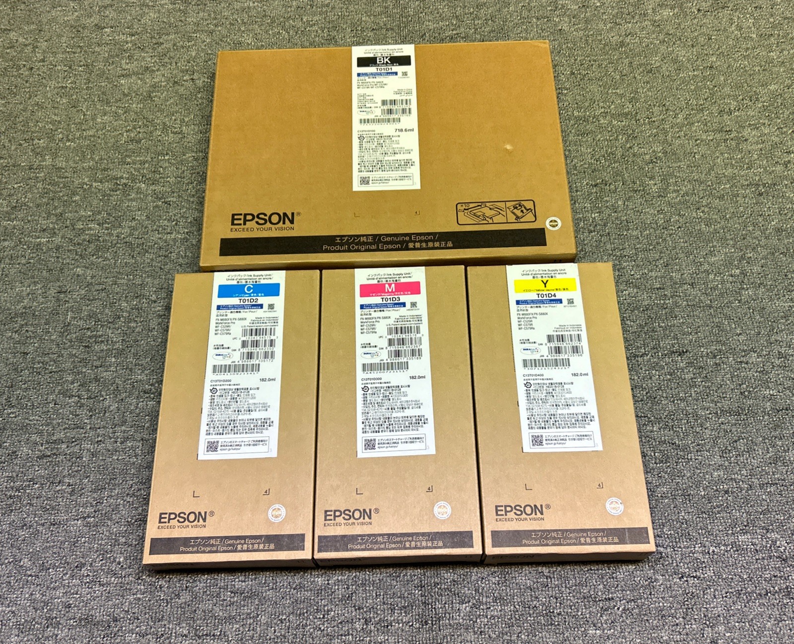 Epson Genuine  T01D1 T01D2 T01D3 T01D4 High Yield inkWorkForce WFC529R WFC579R