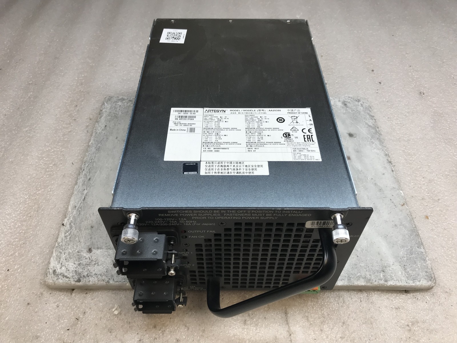 Cisco 6000ACV Power Supply Artesyn AA25350 6000W *No Power Cable*