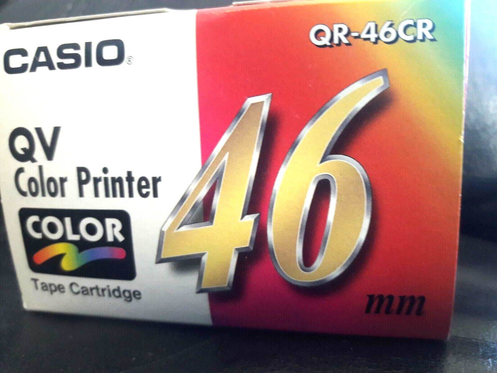 CASIO QV COLOR PRINTER COLOR TAPE CARTRIDGE, QR-46CR,46mm,  NEW