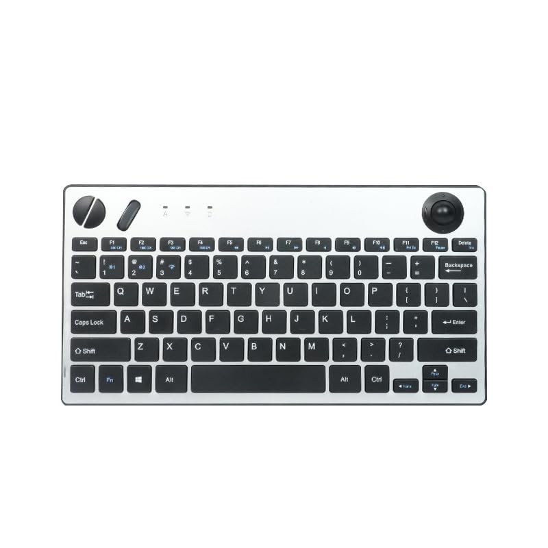 78 Keys Dual Mode Wireless Trackball Keyboard Bluetooth 5.0 & 2.4G Windows Mac