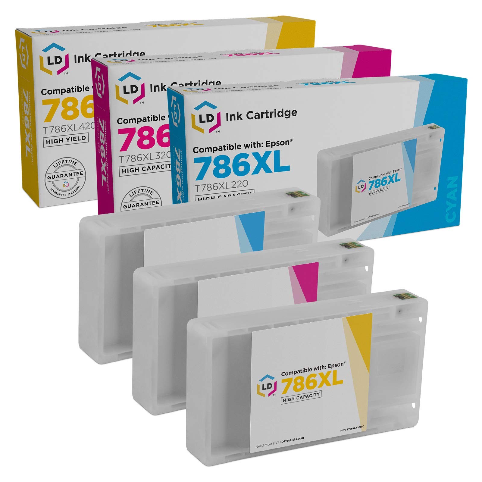 LD 3Pk Reman Ink for Epson 786XL T786XL WorkForce Pro WF-4630 WF-4640 WF-5110