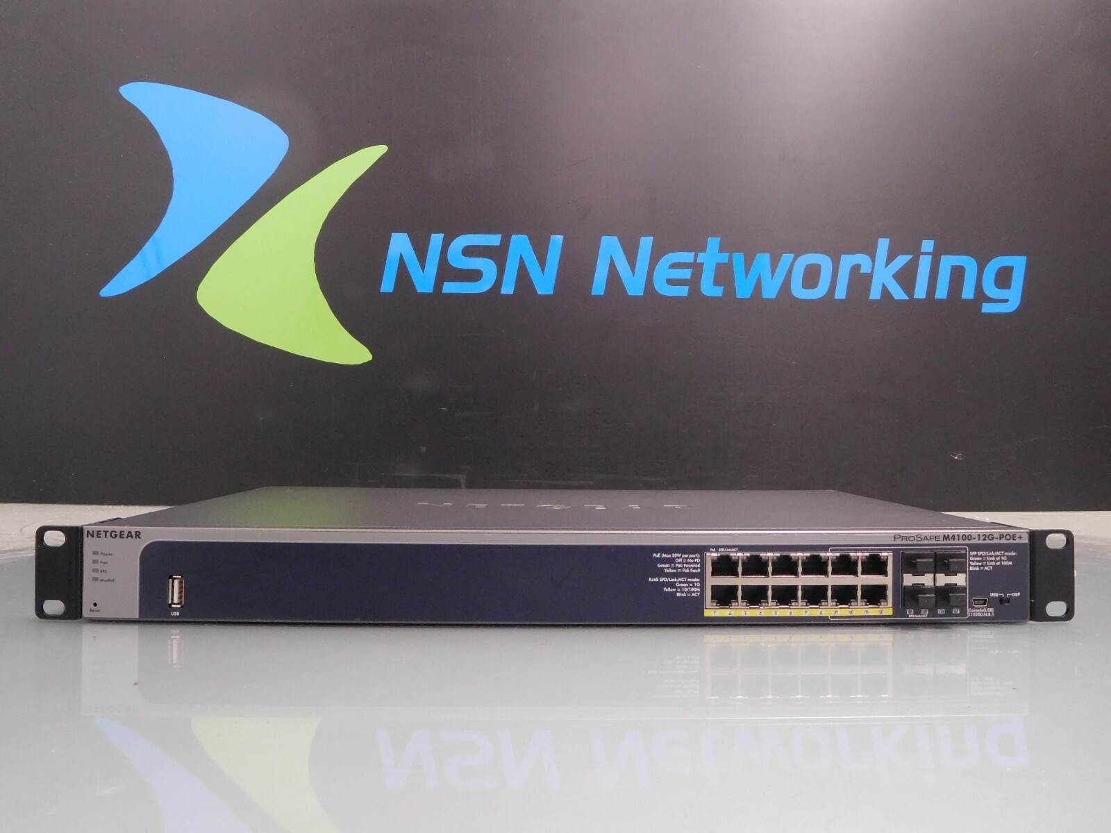 Netgear Prosafe M4100-12G-PoE+ GSM7212P V1 12-Port PoE Managed Gigabit Switch