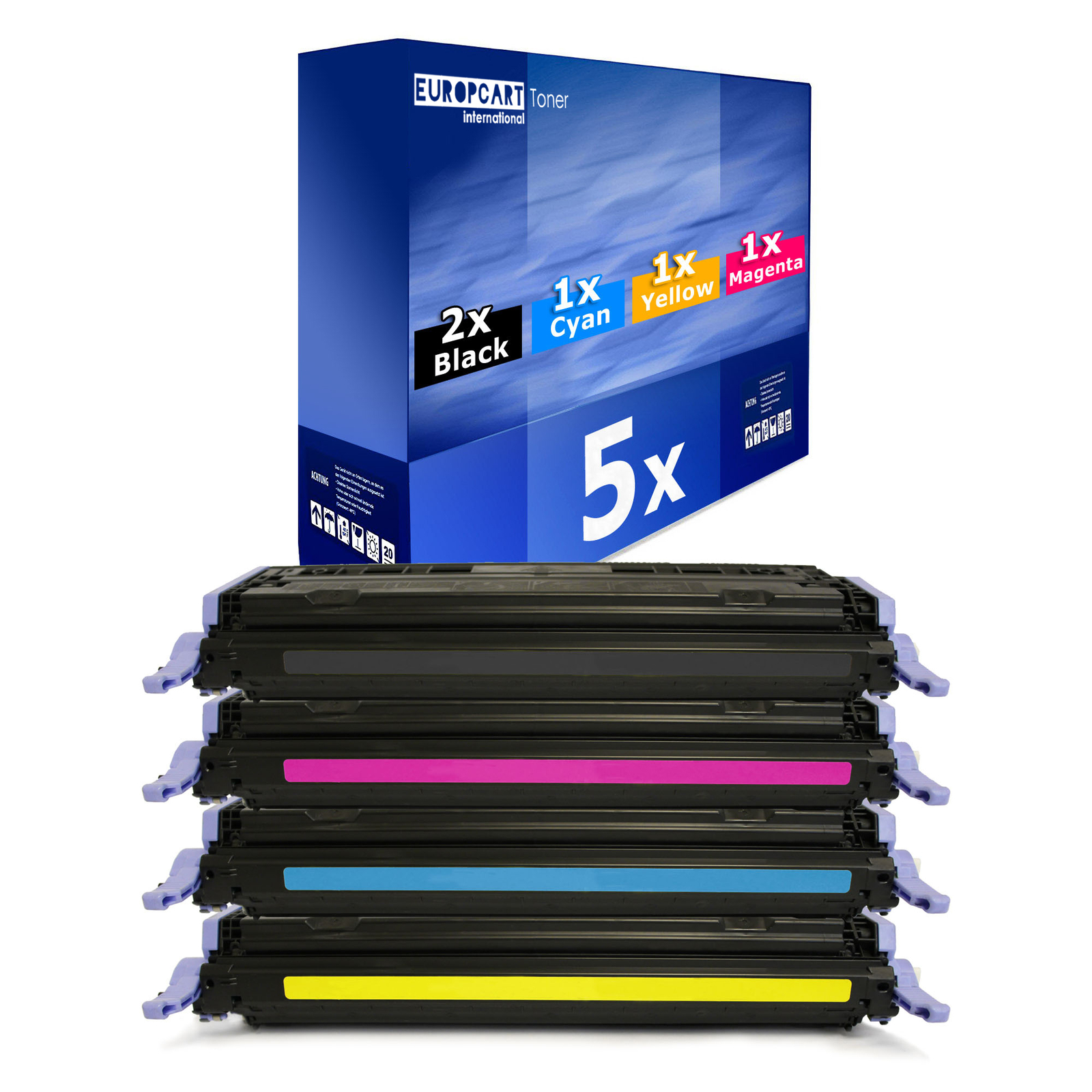 5x Europcart Toner Alternative for HP Color LaserJet CM-1015-MFP 2605-DTN 1600