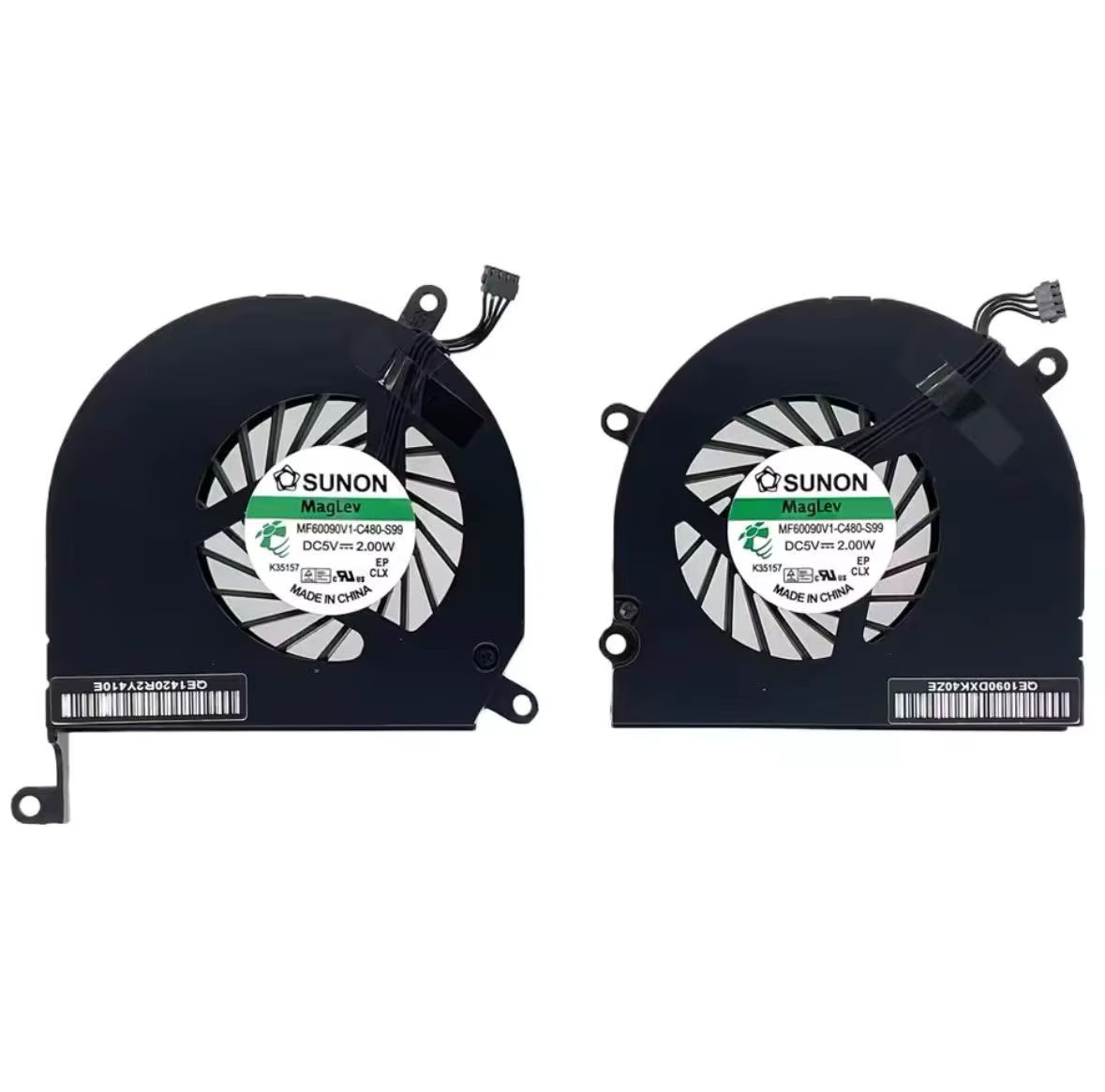 Replacement A1286 Fan Left+Right Side CPU Cooling Fan Compatible for MacBook Pro
