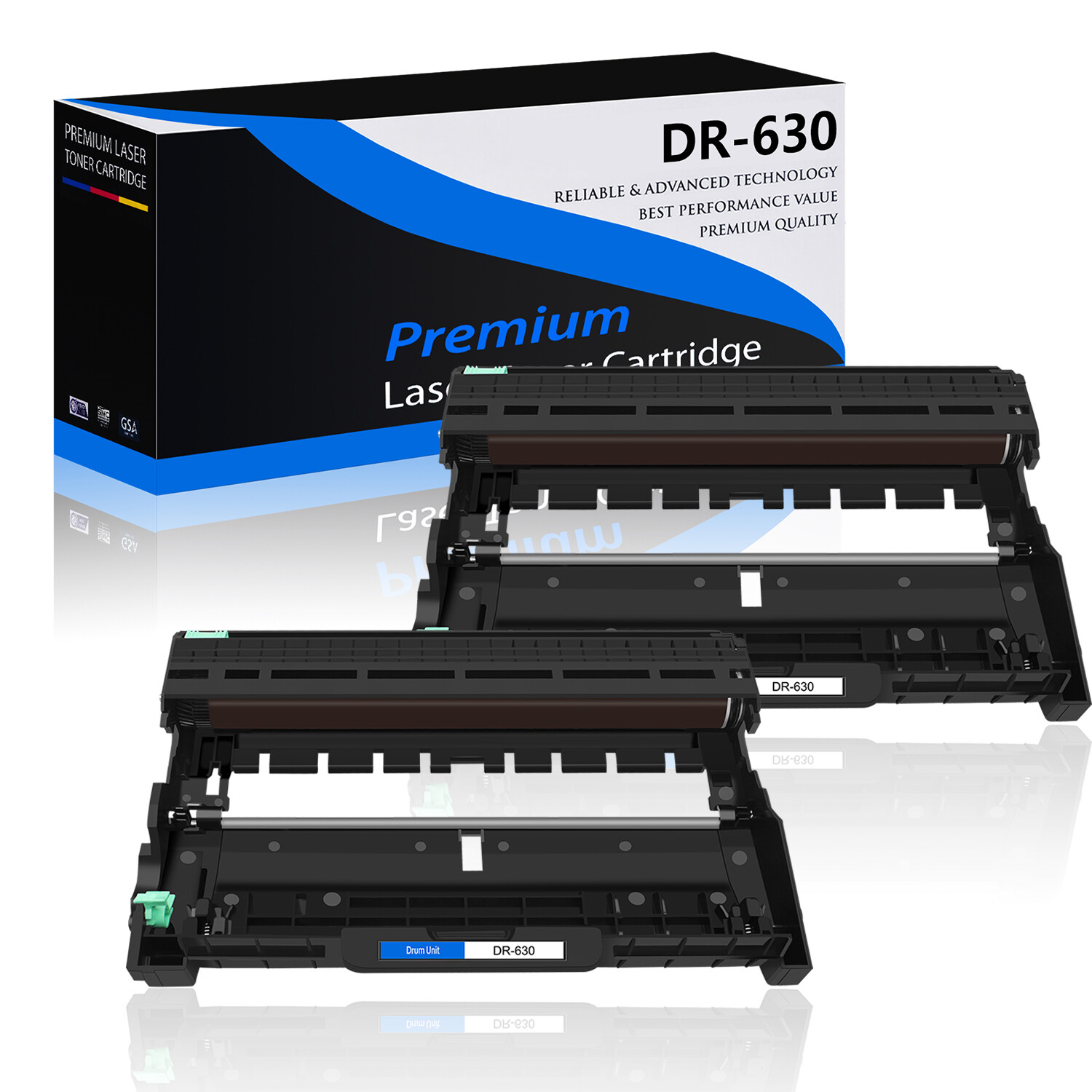 2PK DR630 Black Drum Replacement For Brother DCP-L2500D HL-L2340DW HL-L2360DW