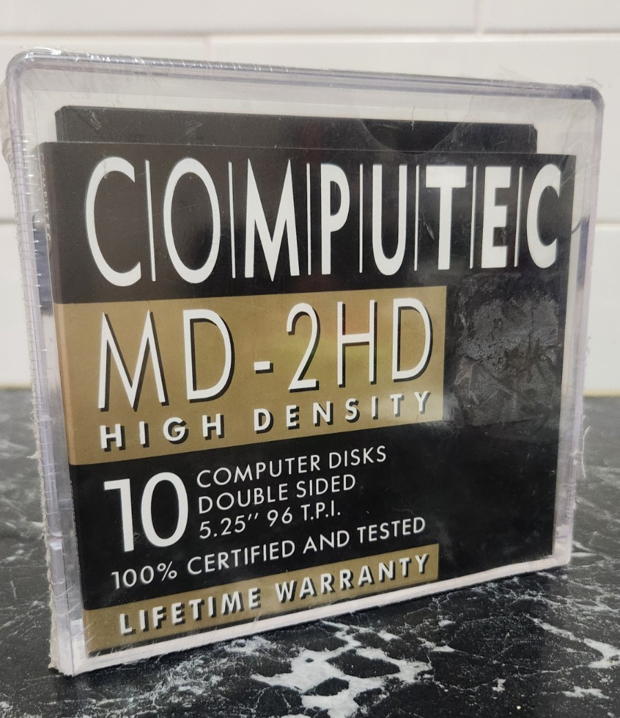Vintage Floppy Disks 5.25” 10 MD-2HD Computec Japan High Density Sealed 1980s