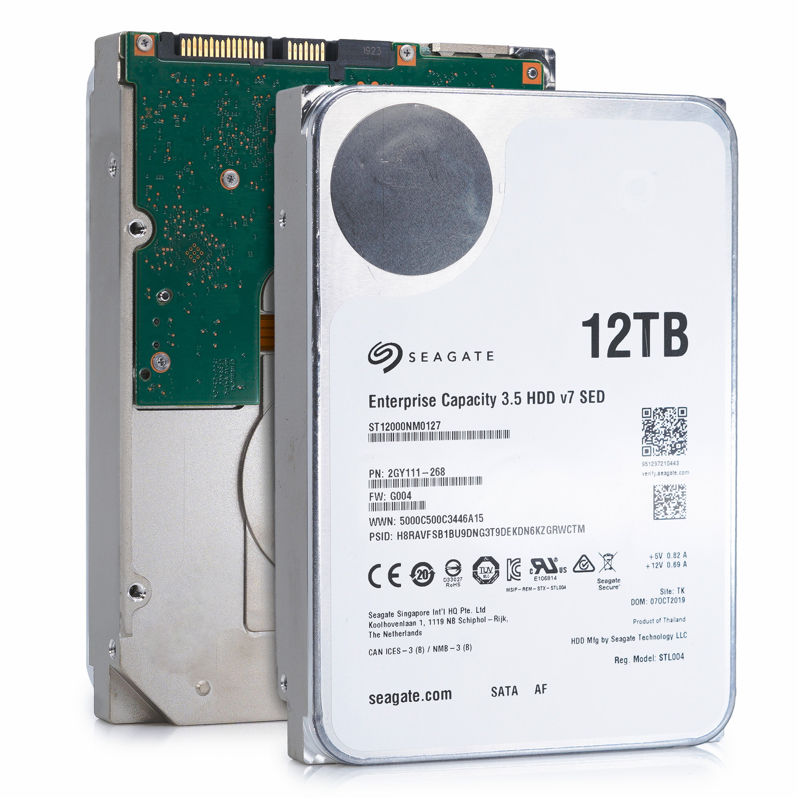 Seagate Enterprise Capacity v7 12TB ST12000NM0127 SATA 6Gb/s 3.5" 512e SED HDD