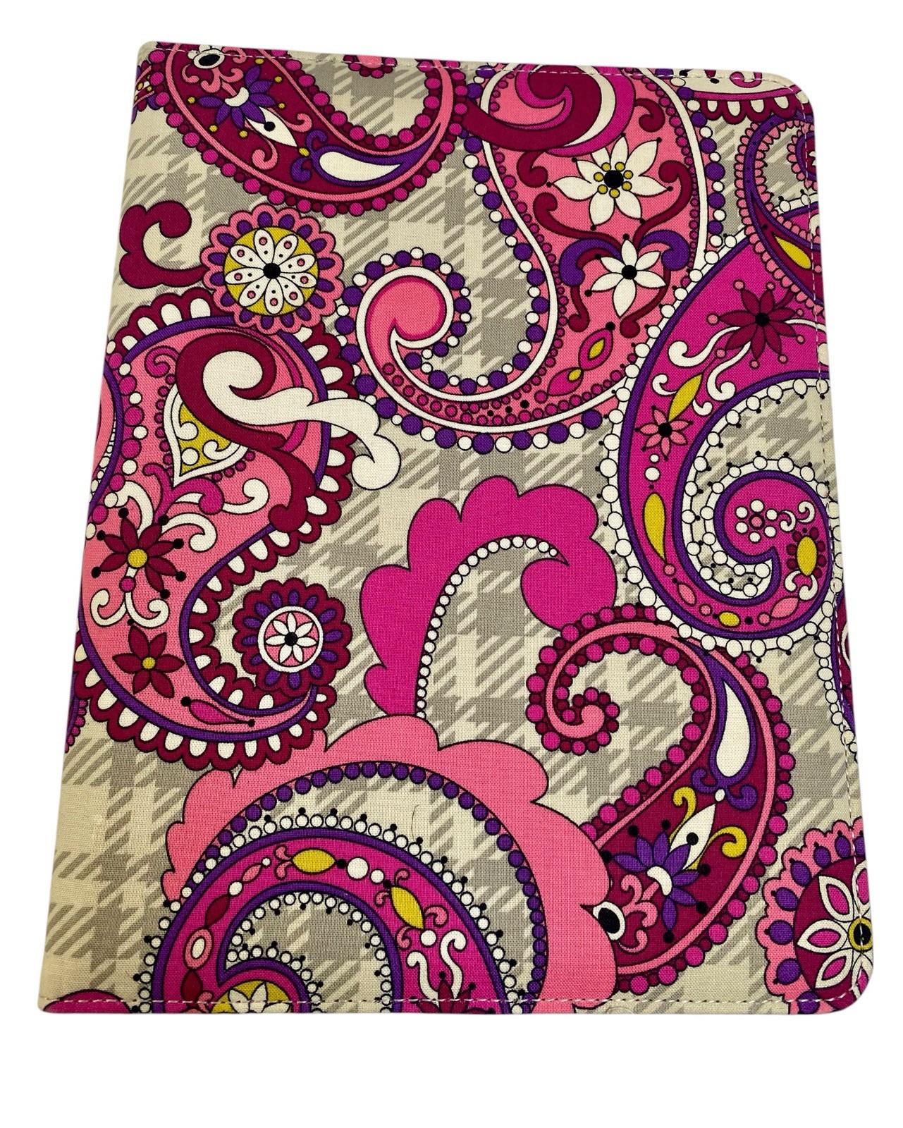 Vera Bradley Tablet Sleeve Case Pink Paisley Meets Plaid Universal Tablet Cover