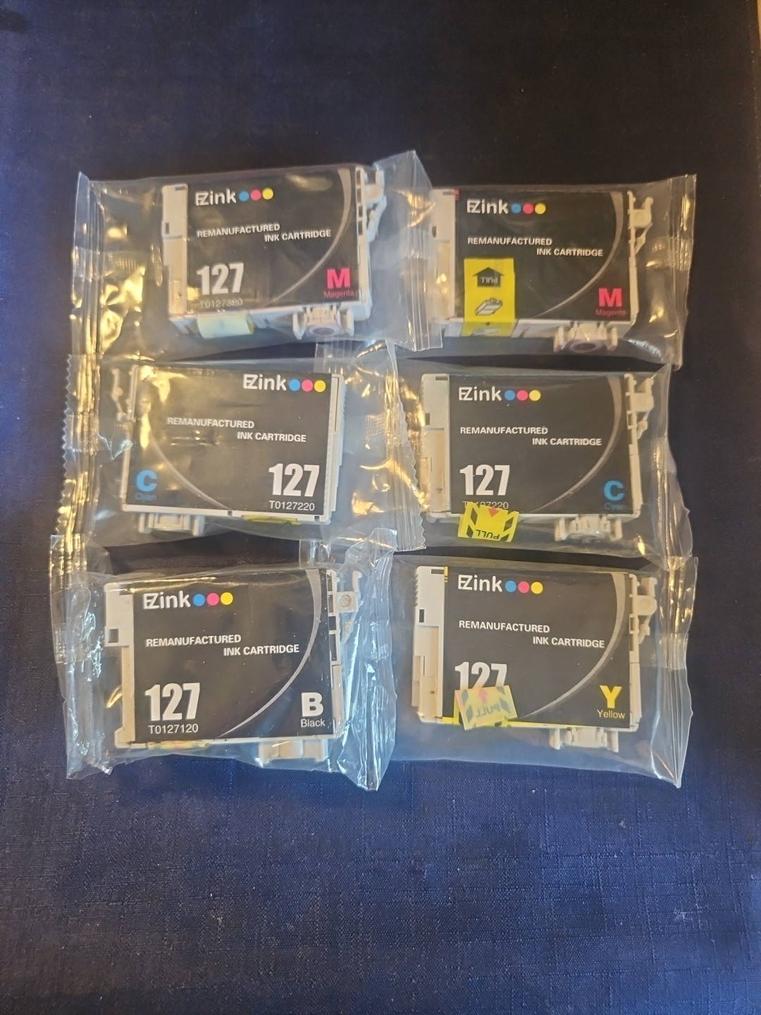 6-125 EZink -1BK, 1Yel, 2Cyn, 2Mag Ink For Epson FREE FAST SHIPPING