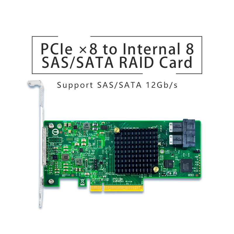 PCIe x8 to Internal  8 port HBA SATA/SAS3008-8IR RAID PCIe x8 Card