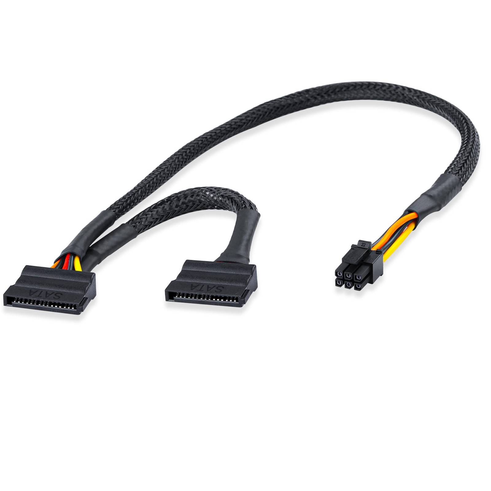 Mini ATX 6-Pin to SATA 15-Pin Conversion Adapter Cable Compatible with CT1250...